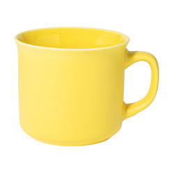 Woodstock Flat yellow  matte vintage mug 