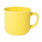 Woodstock Flat yellow  matte vintage mug 