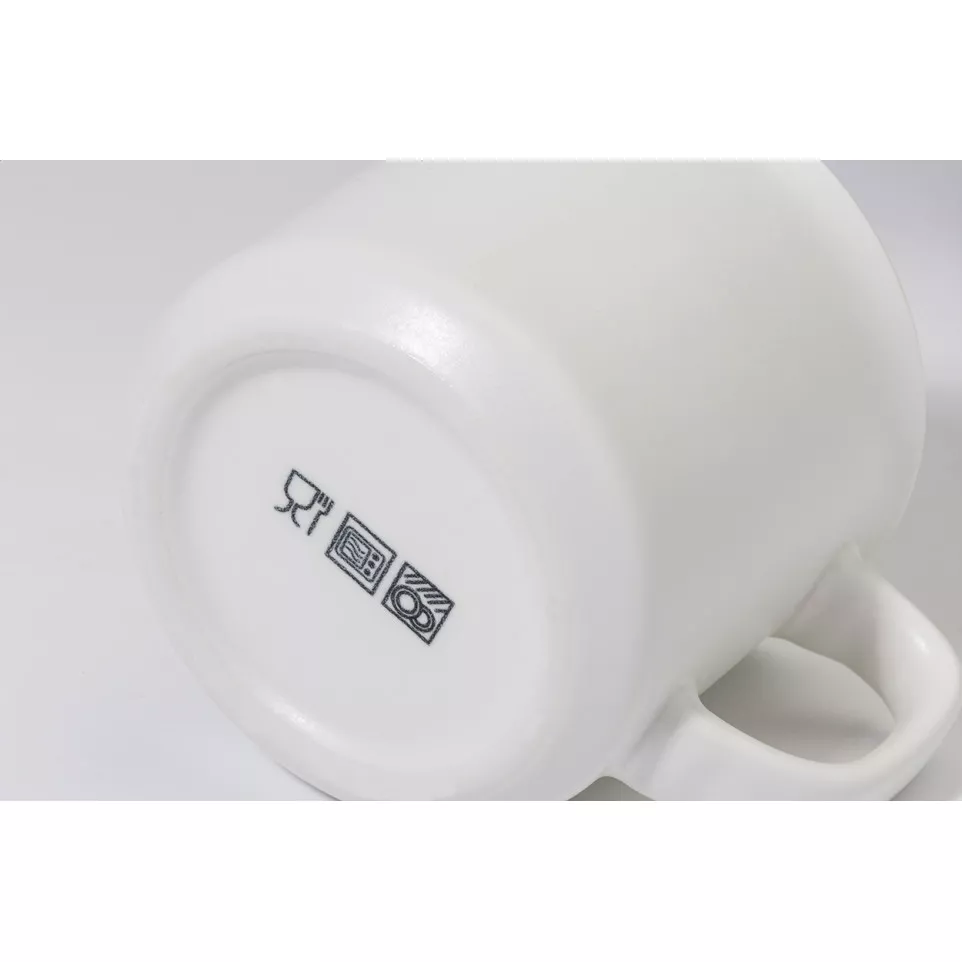 Woodstock Flat blanc  Mug vintage mat 