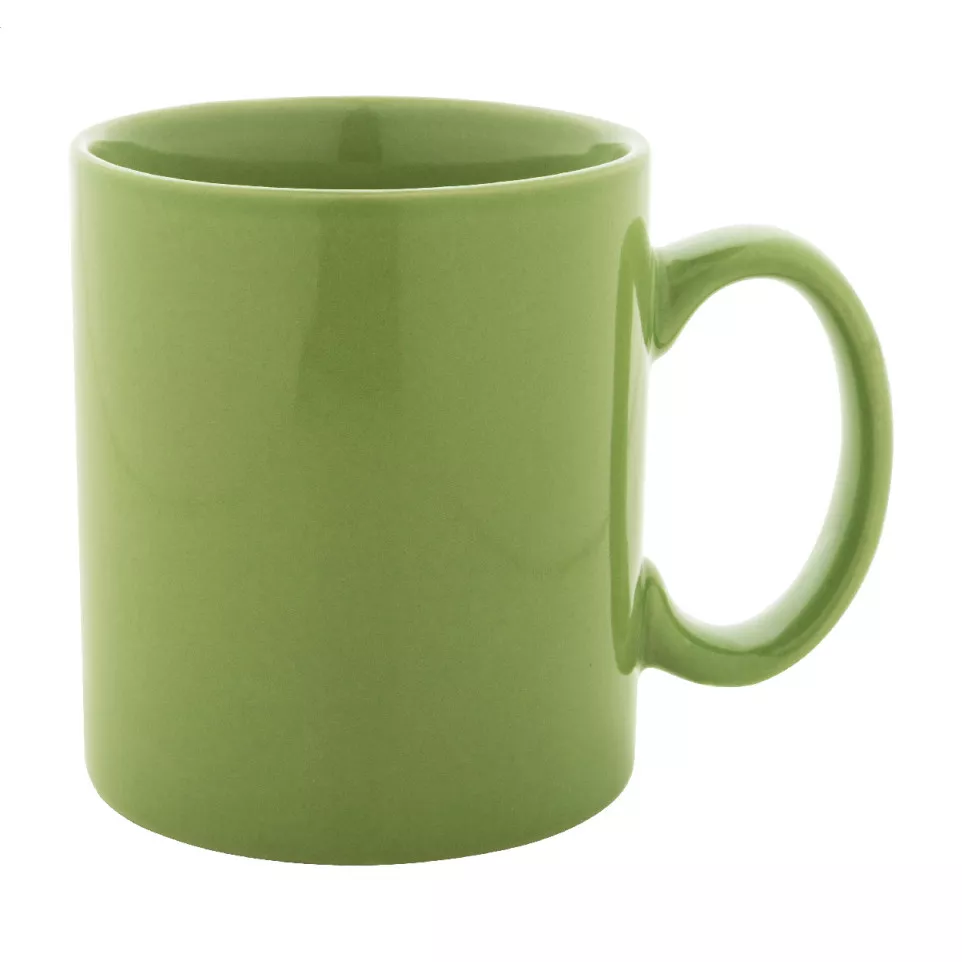 Kolomu lime green  coloured ceramic mug 