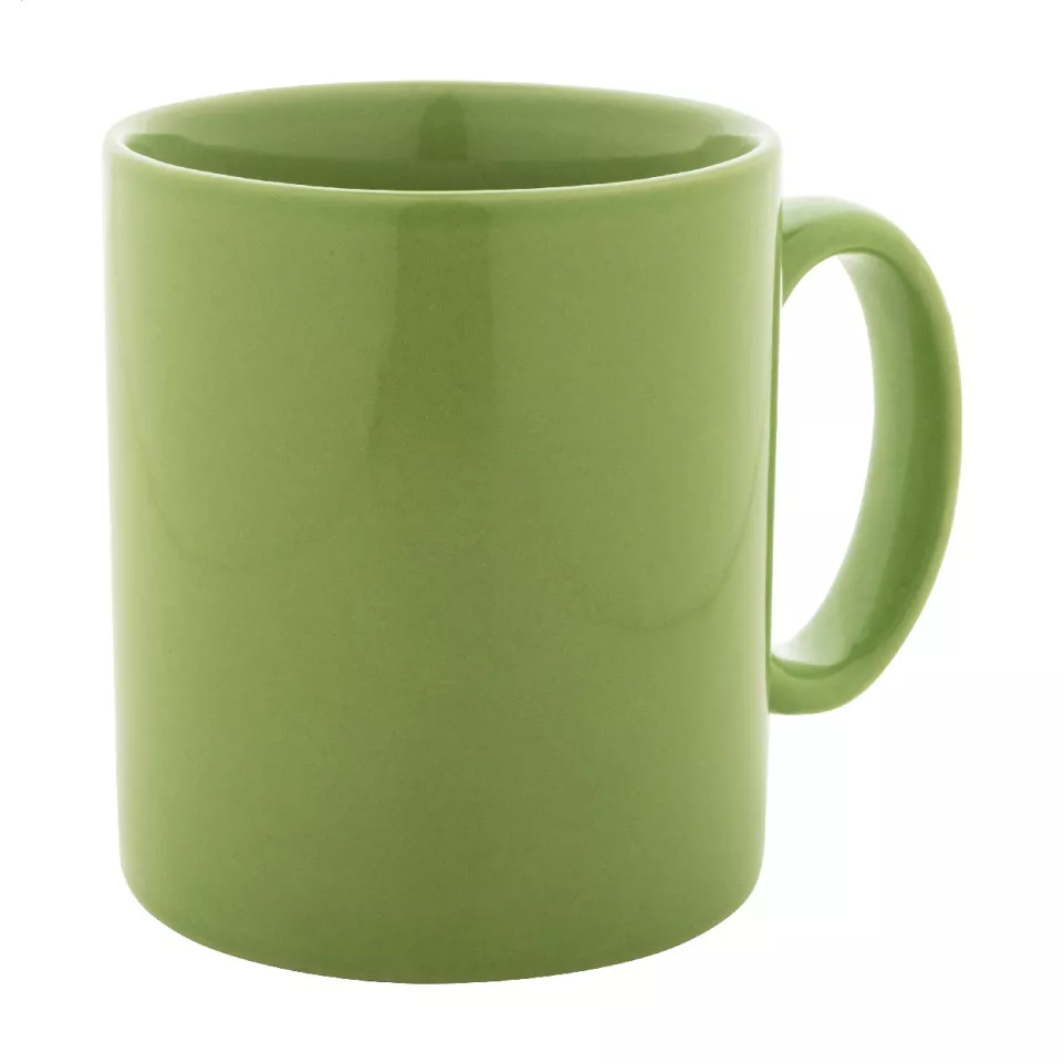 Kolomu lime green  coloured ceramic mug 