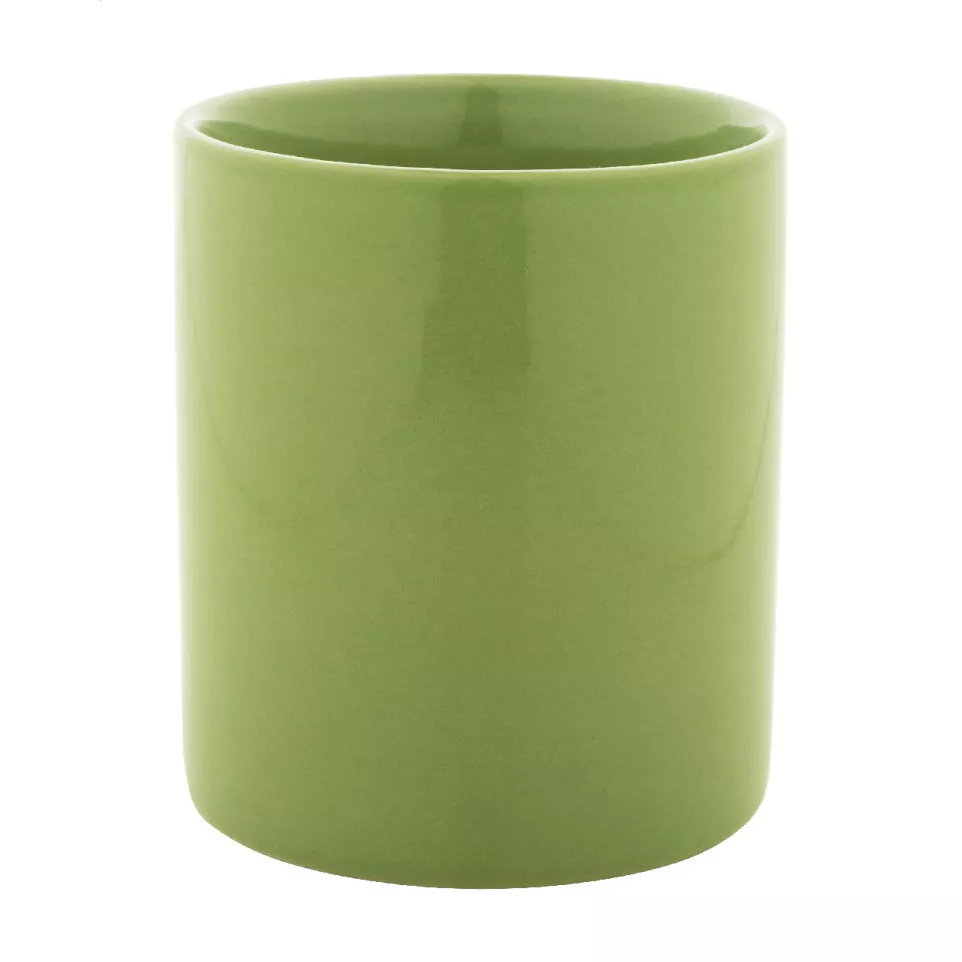 Kolomu lime green  coloured ceramic mug 
