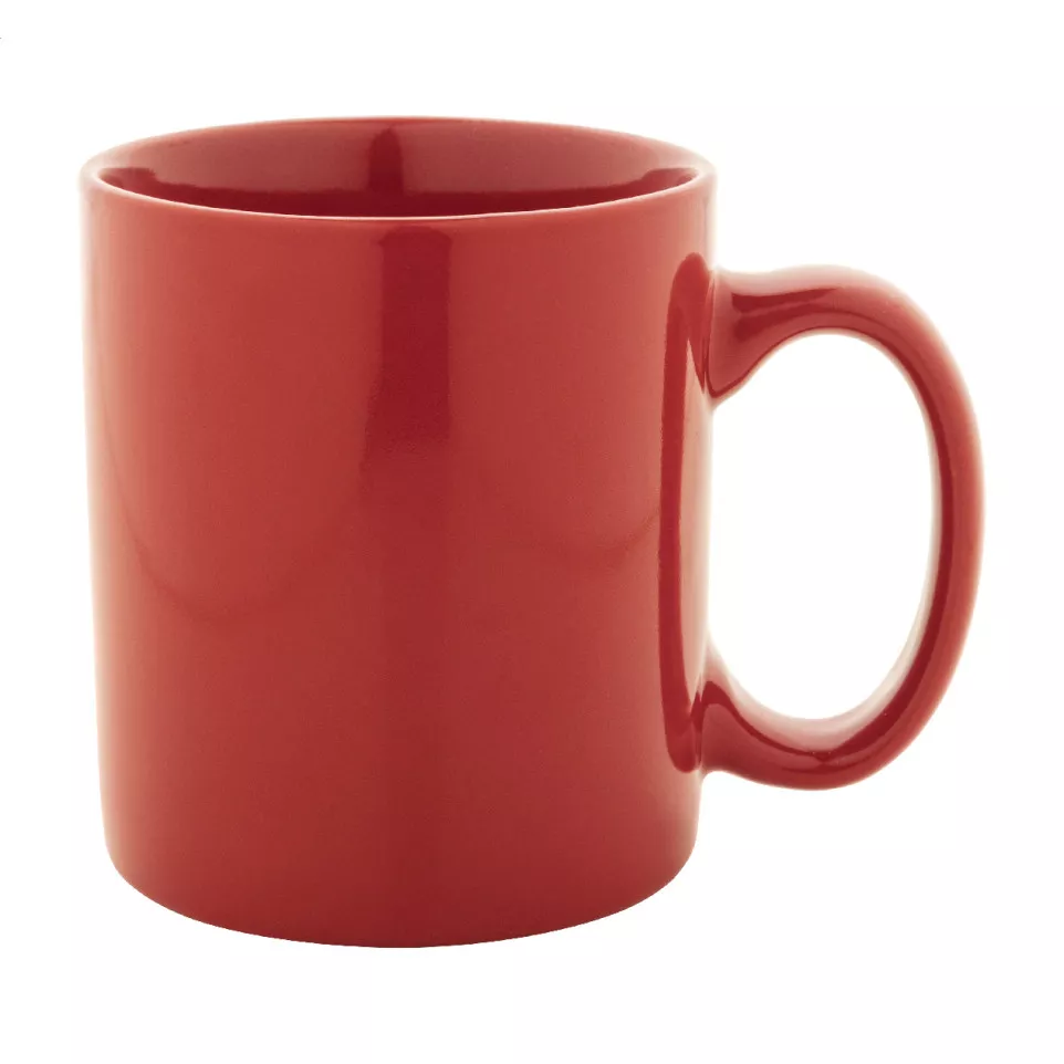 Kolomu red  coloured ceramic mug 