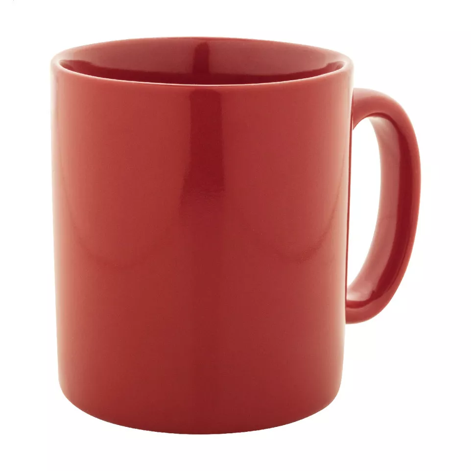 Kolomu red  coloured ceramic mug 