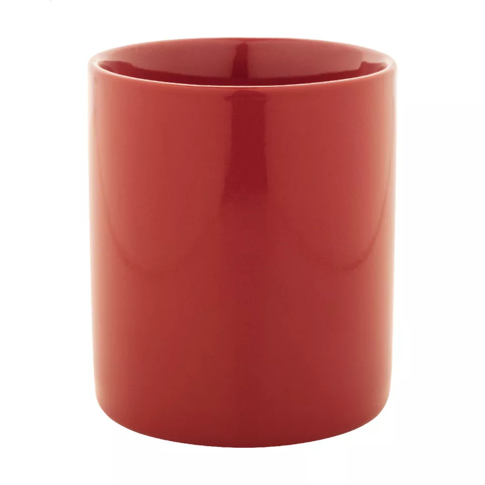 Kolomu red  coloured ceramic mug 