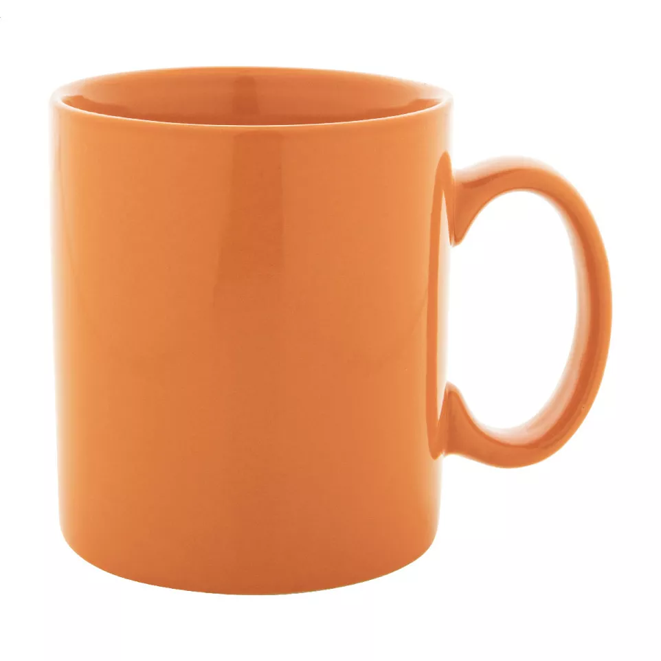 Kolomu orange  coloured ceramic mug 
