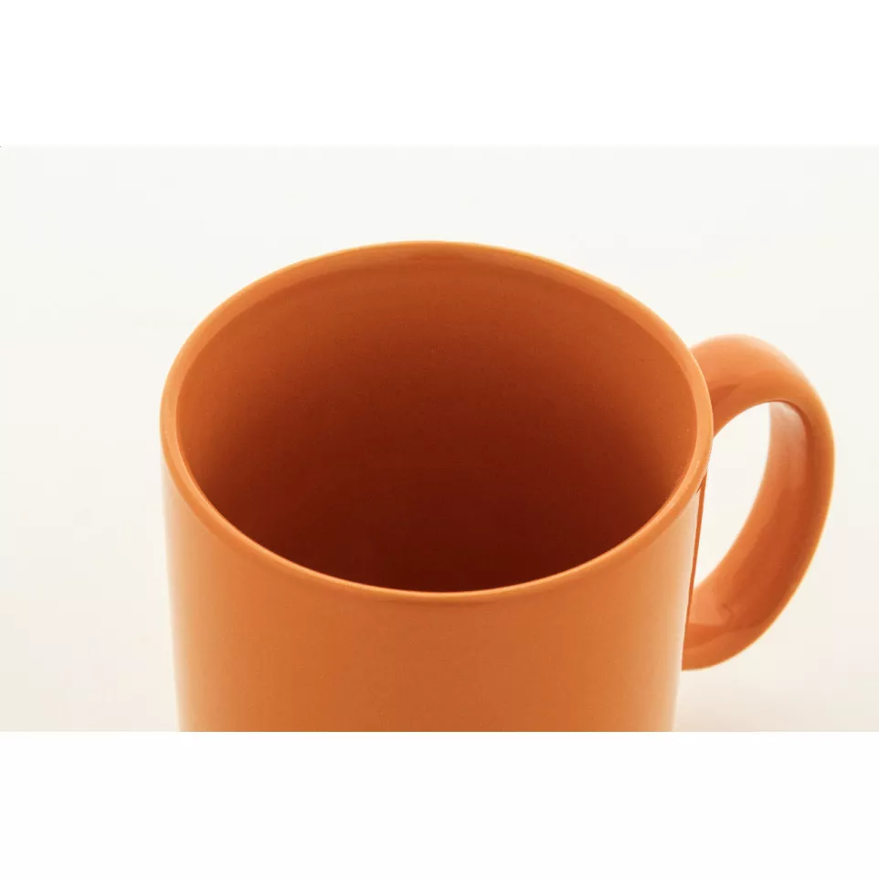 Kolomu orange  coloured ceramic mug 