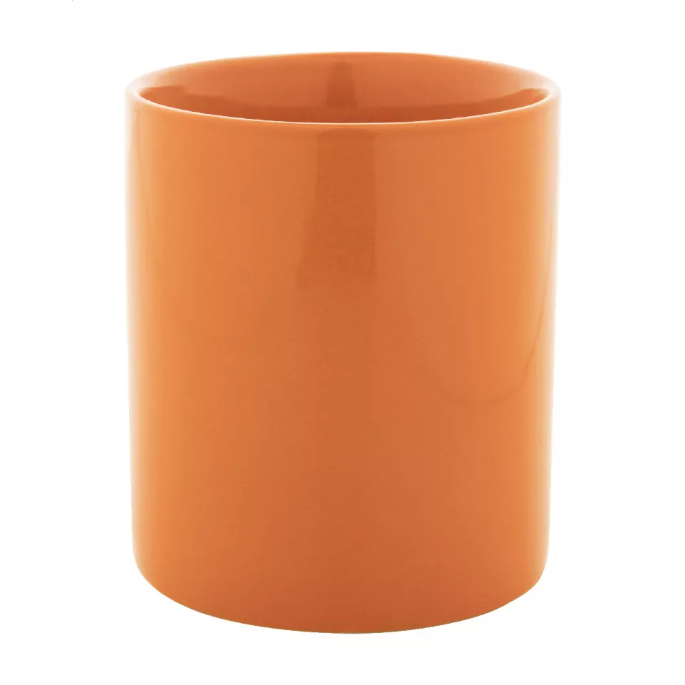 Kolomu orange  coloured ceramic mug 