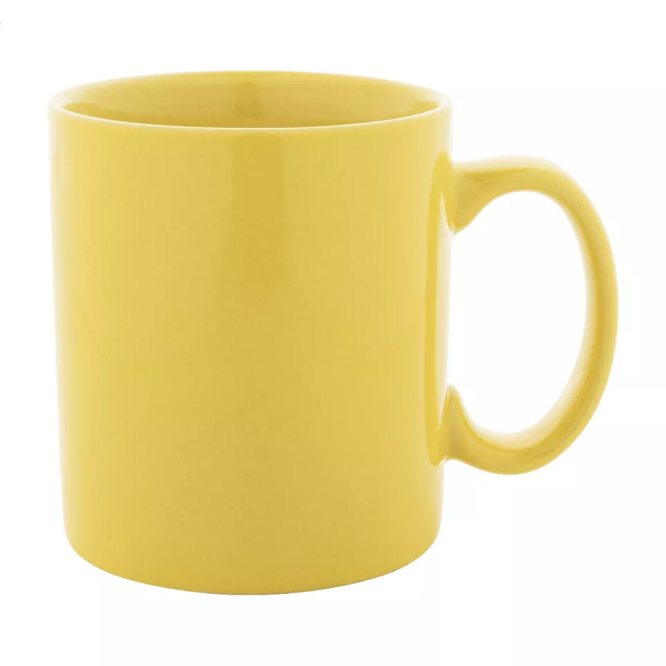 Kolomu yellow  coloured ceramic mug 