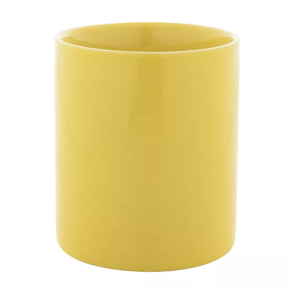 Kolomu yellow  coloured ceramic mug 