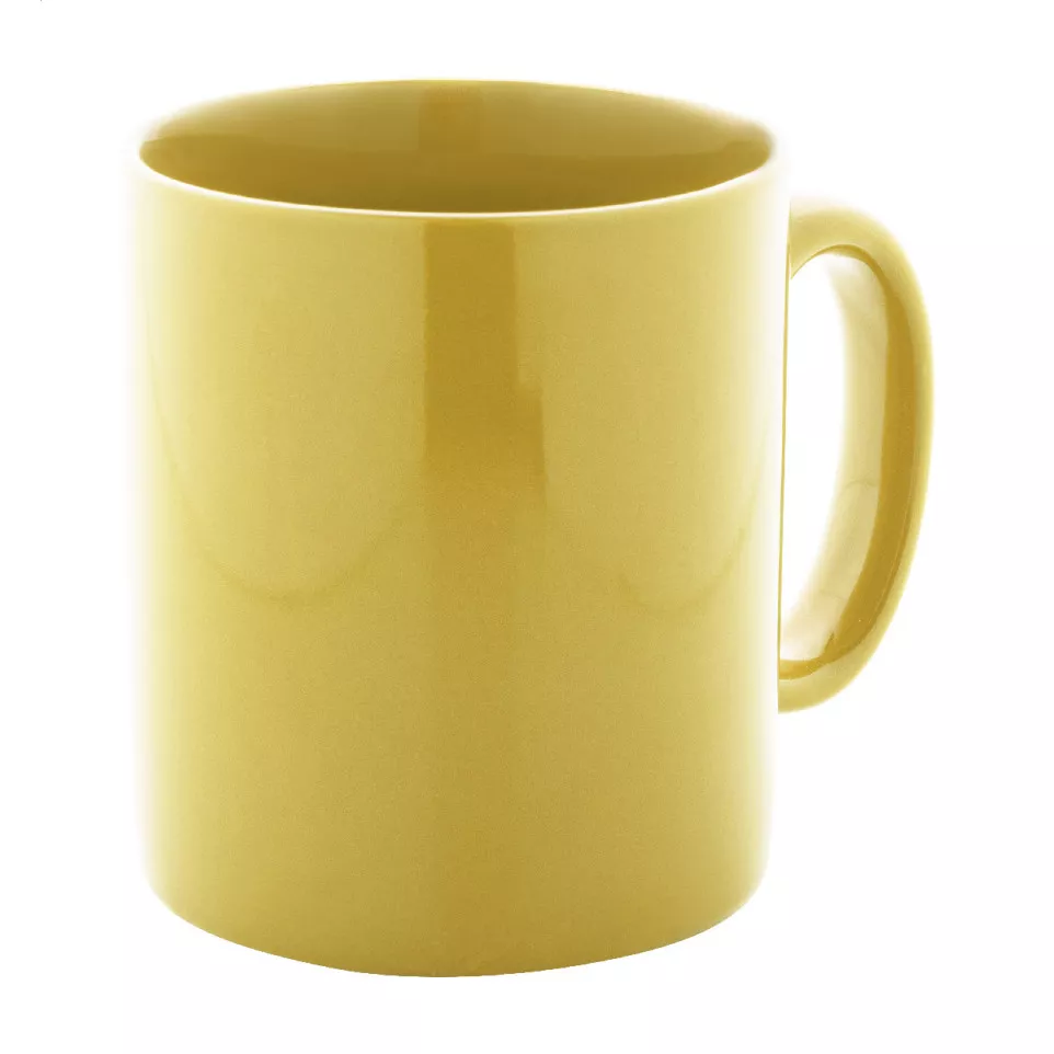 Kolomu yellow  coloured ceramic mug 