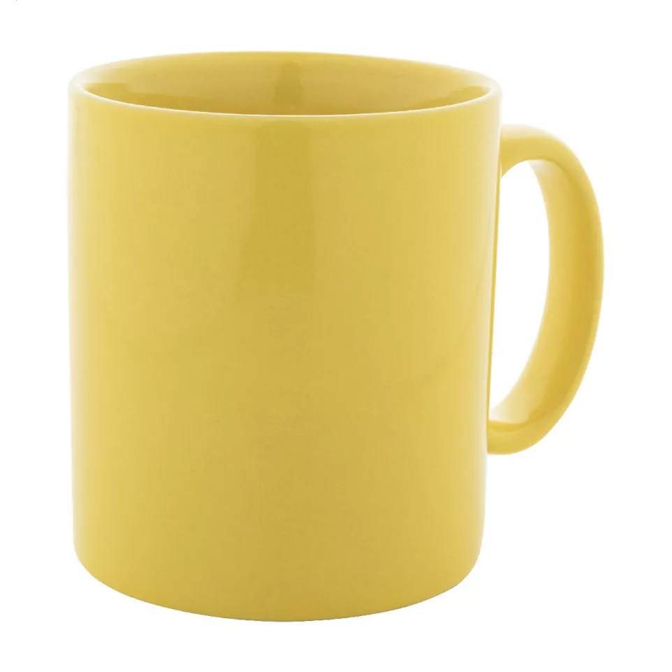 Kolomu yellow  coloured ceramic mug 