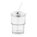 Glassip transparent  glass travel cup 