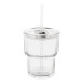 Glassip transparent  glass travel cup 