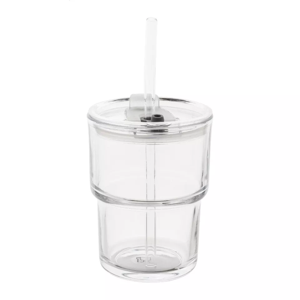 Glassip transparent  glass travel cup 