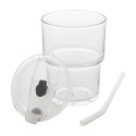 Glassip transparent  glass travel cup 