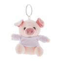 PigFob pink  plush pig keyring 