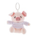 PigFob pink  plush pig keyring 