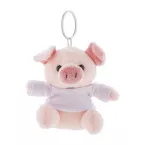 PigFob pink  plush pig keyring 