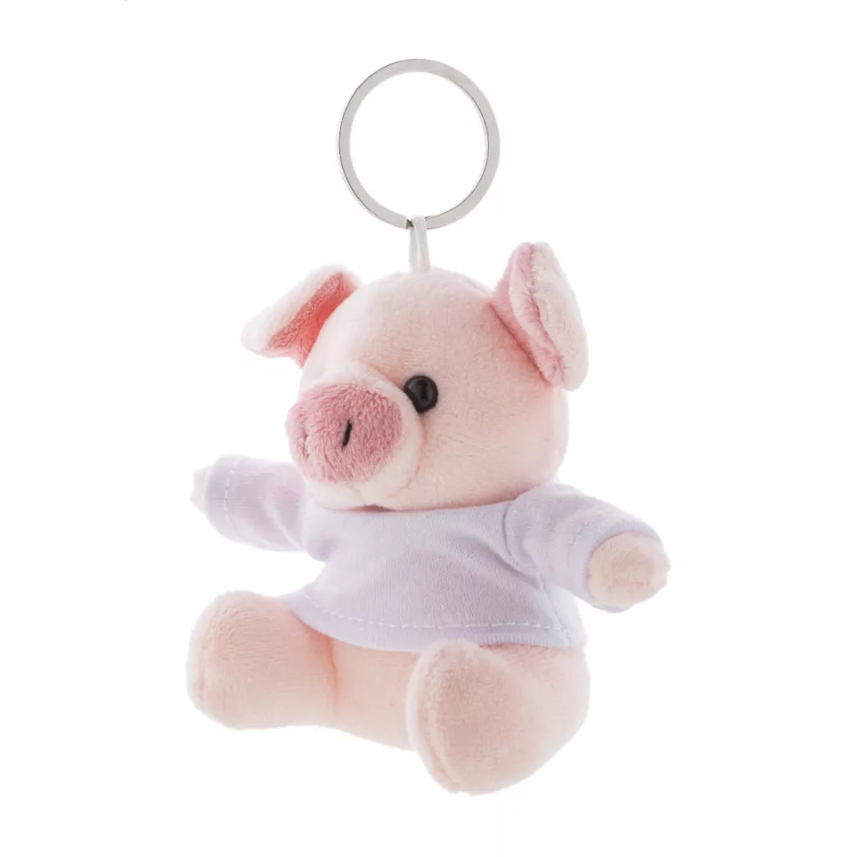 PigFob pink  plush pig keyring 
