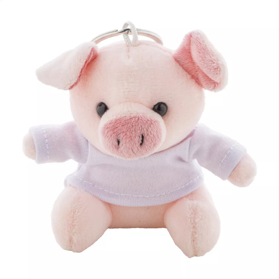 PigFob pink  plush pig keyring 