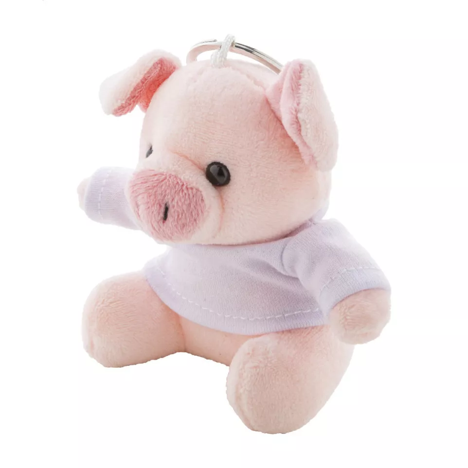 PigFob pink  plush pig keyring 