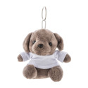 DogFob brown  plush dog keyring 