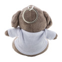 DogFob brown  plush dog keyring 