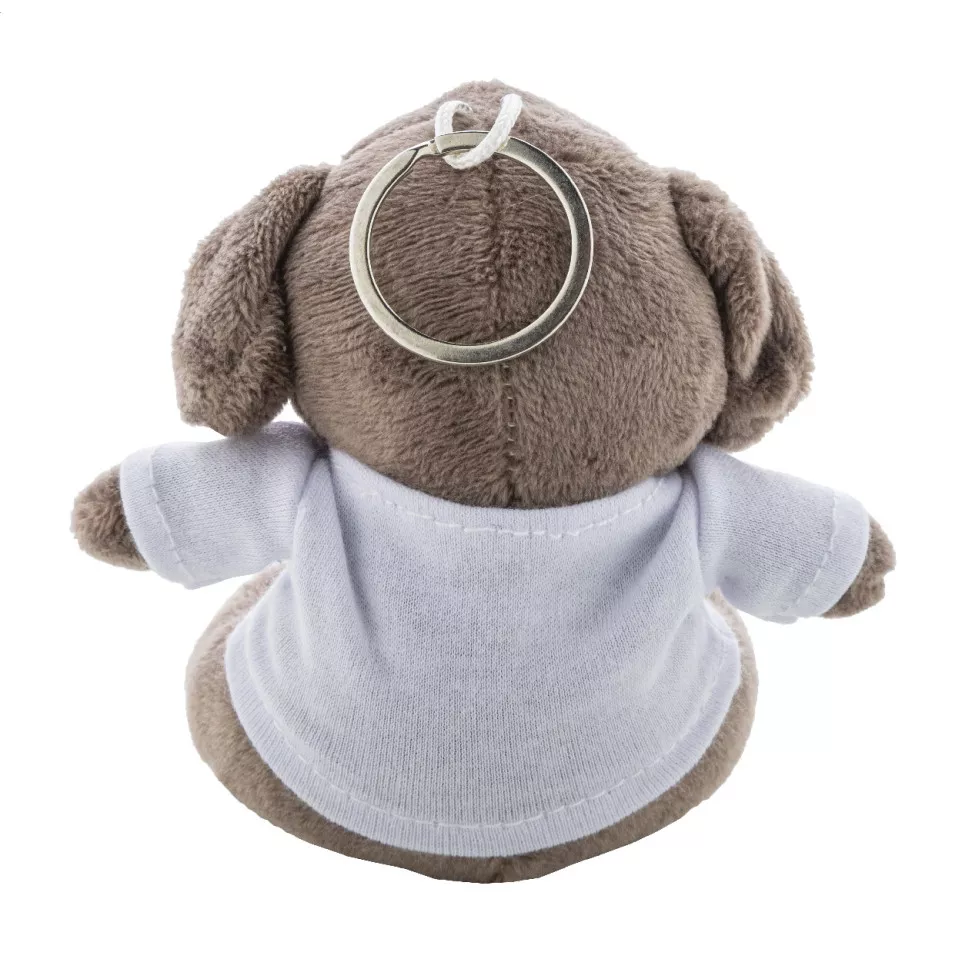 DogFob brown  plush dog keyring 