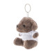 DogFob brown  plush dog keyring 