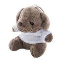 DogFob brown  plush dog keyring 