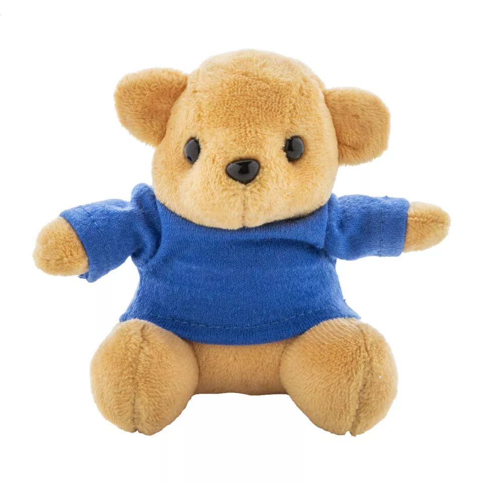 TeddyFob blue  plush teddy bear keyring 