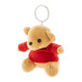 TeddyFob red  plush teddy bear keyring 
