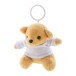 TeddyFob white  plush teddy bear keyring 