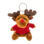 Julren multicolour  plush Christmas reindeer keyring 