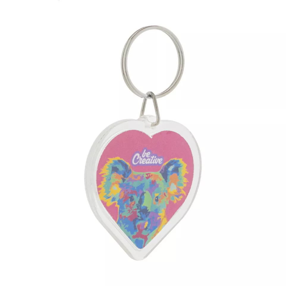 PrintFob Love transparent  keyring 