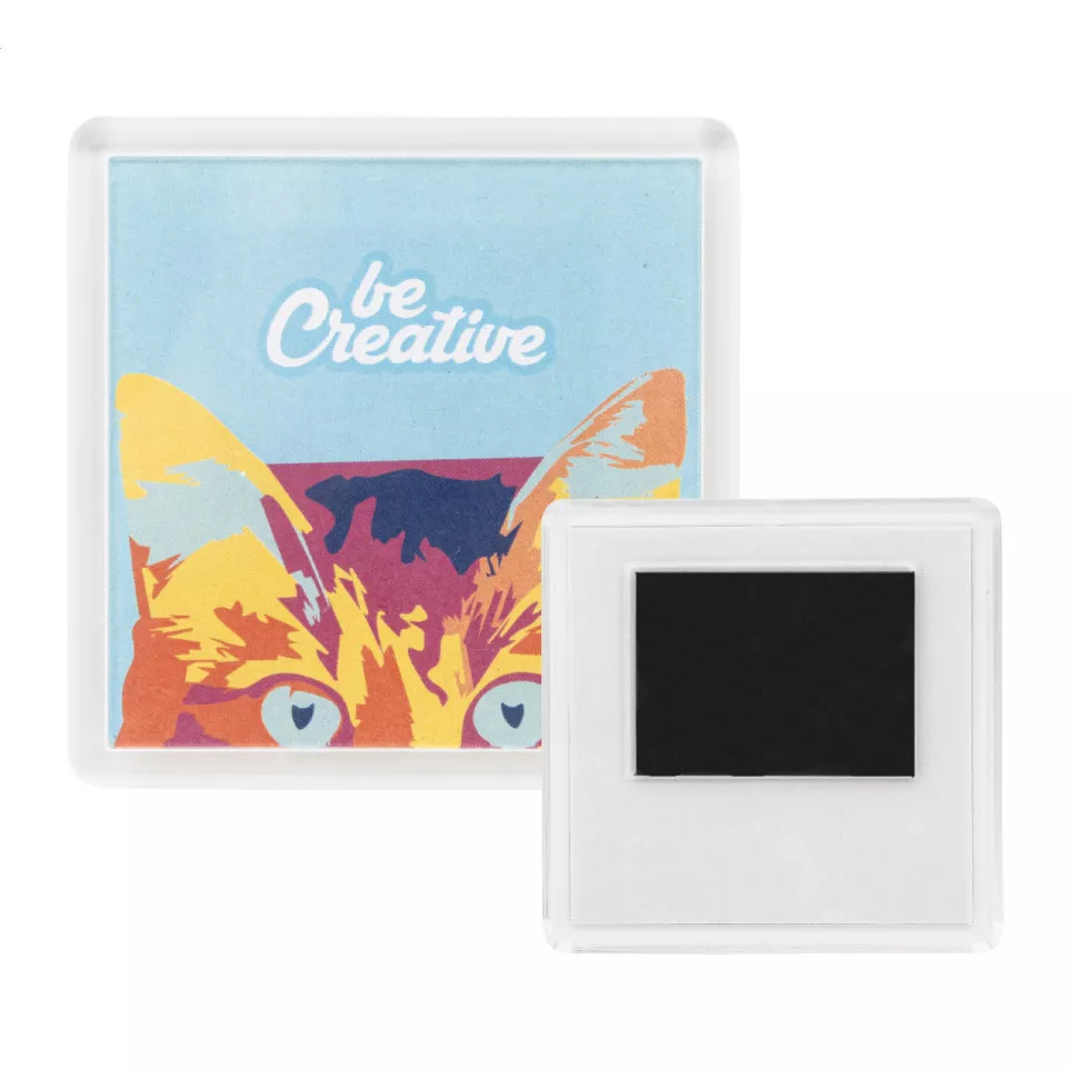 PrintMag Square  white  fridge magnet 