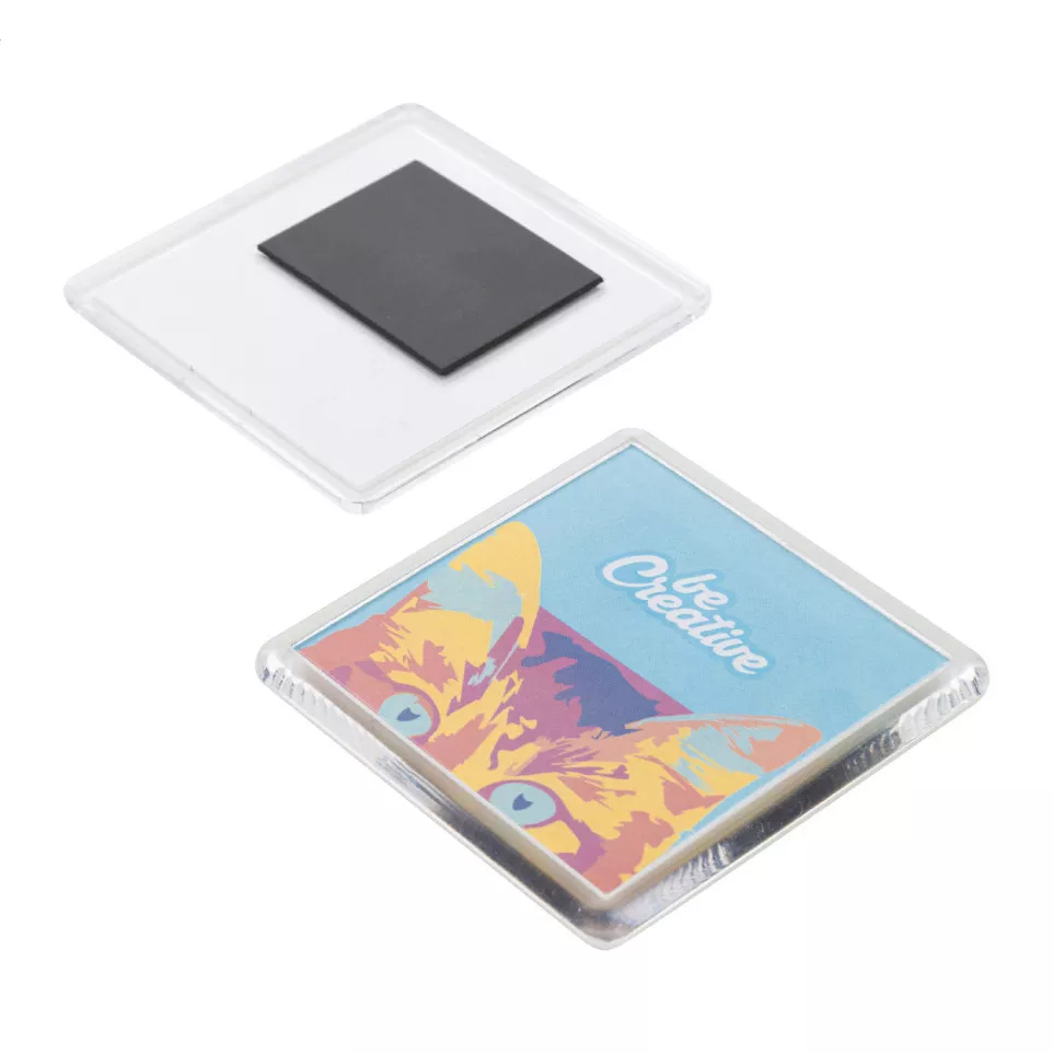 PrintMag Square  white  fridge magnet 