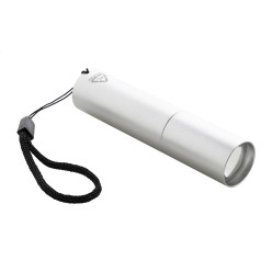 Chargelight Tone zilver  oplaadbare zaklamp van gerecycled aluminium 