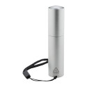 Chargelight Tone zilver  oplaadbare zaklamp van gerecycled aluminium 