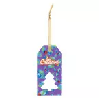 PrinTag Plus wit  aangepast cadeaulabel, kerstboom 