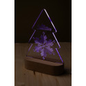 Woodify Xmas transparent naturelle Trophée lumineux LED sapin 