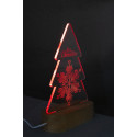 Woodify Xmas transparent naturelle Trophée lumineux LED sapin 