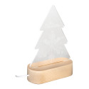 Woodify Xmas transparent natural Christmas tree LED light trophy 