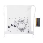 Julfar Bag B blanc  Sac piscine de Noël à colorier 