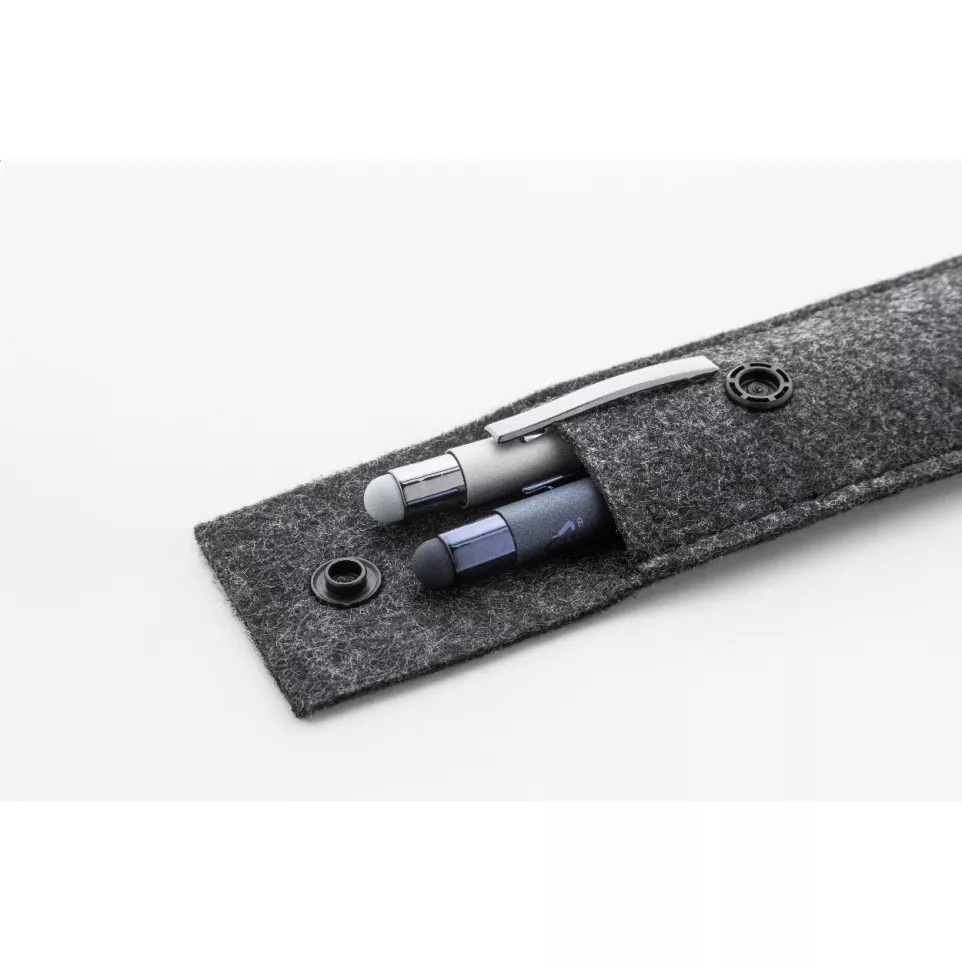 Refelt Pen donker grijs  RPET pen case 