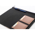 Capudo A4 black  recycled canvas document folder 