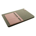 Capudo A4 green  recycled canvas document folder 