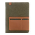 Capudo A4 green  recycled canvas document folder 
