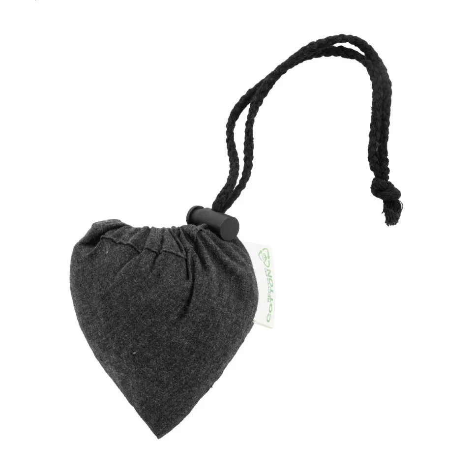 Forpex black  foldable shopping bag  